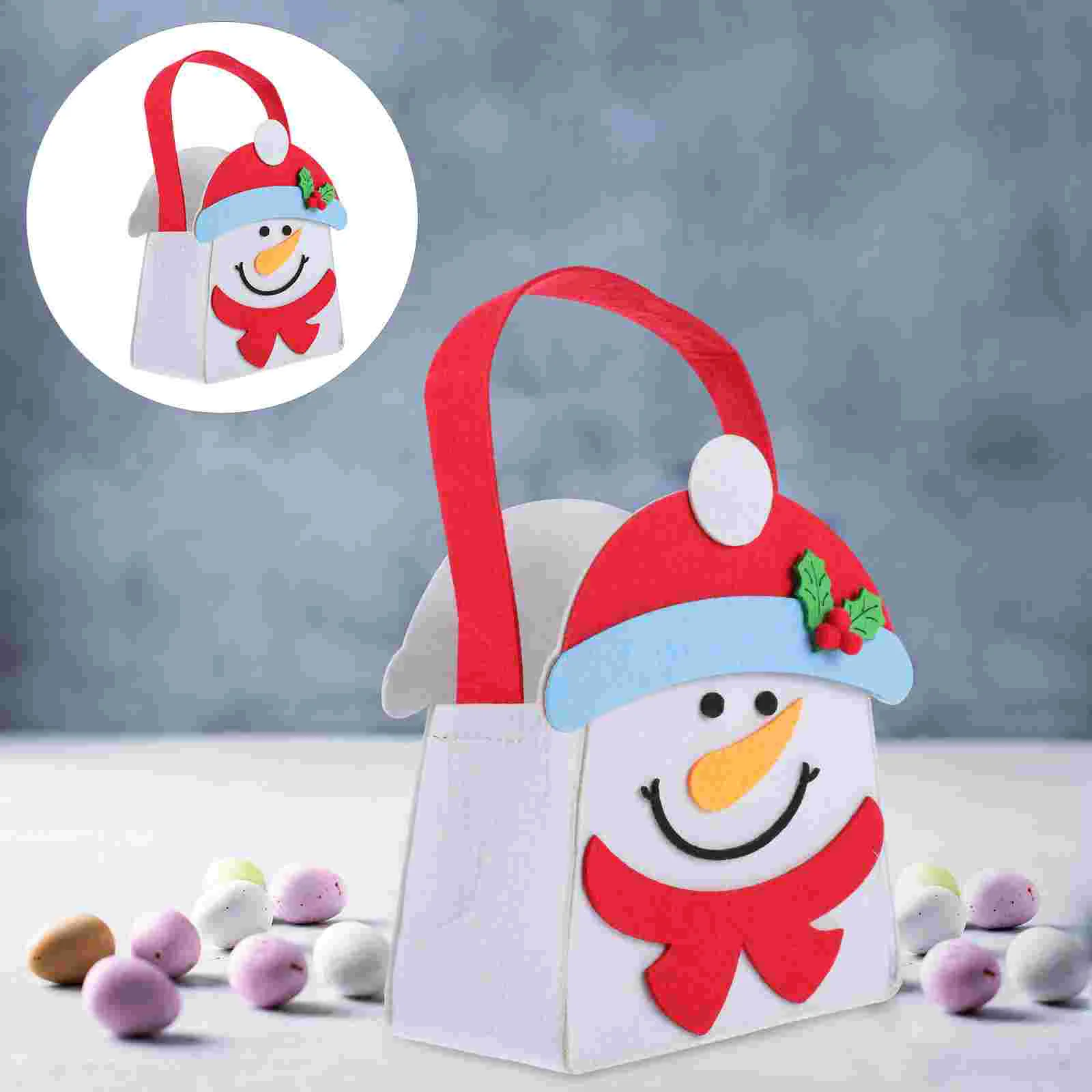 

Christmaspouch Storage Gift Gifts Practical Packing Party Treats Claus Candy Goodie Container Santa Festive Themed Diy Felt