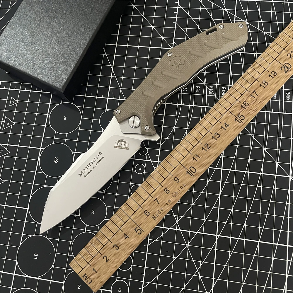 

RUSSIA HOKC Rocket Military Tactical Folding Blade Knife Hunting G10 Handle D2 Steel Self-defense Wild Survival Flipper Knife