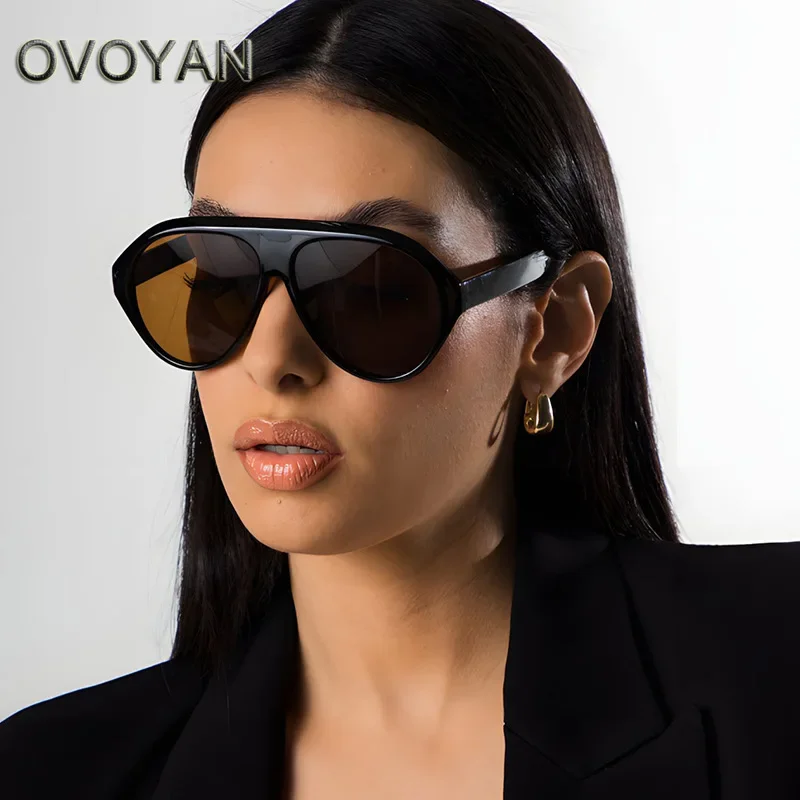 OVOYAN винтажные солнцезащитные очки большого размера женские модные