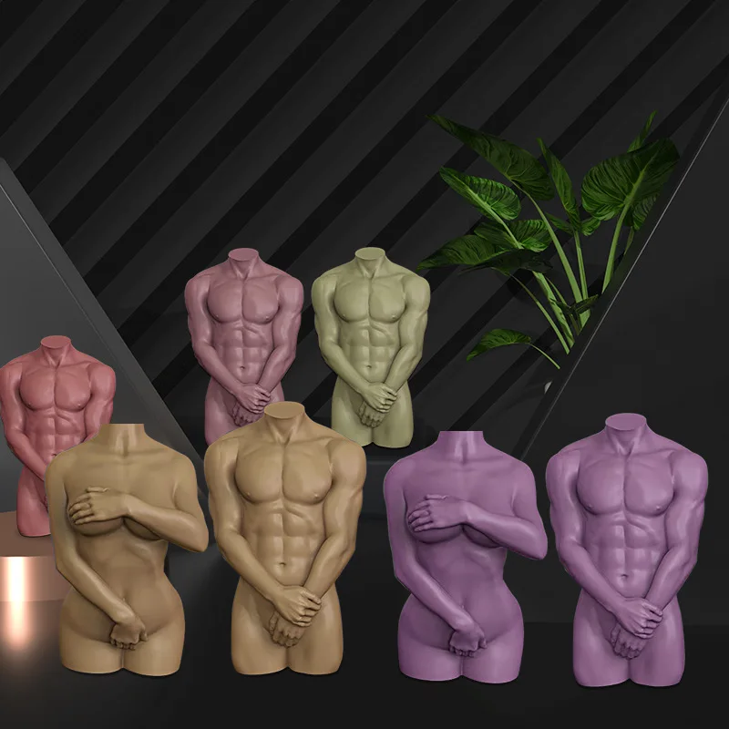 

3D Body Shape Silicone Candle Mold DIY Aromatherapy Candle Soap Epoxy Mold Muscular Man Model Craft Plaster Making Supplies