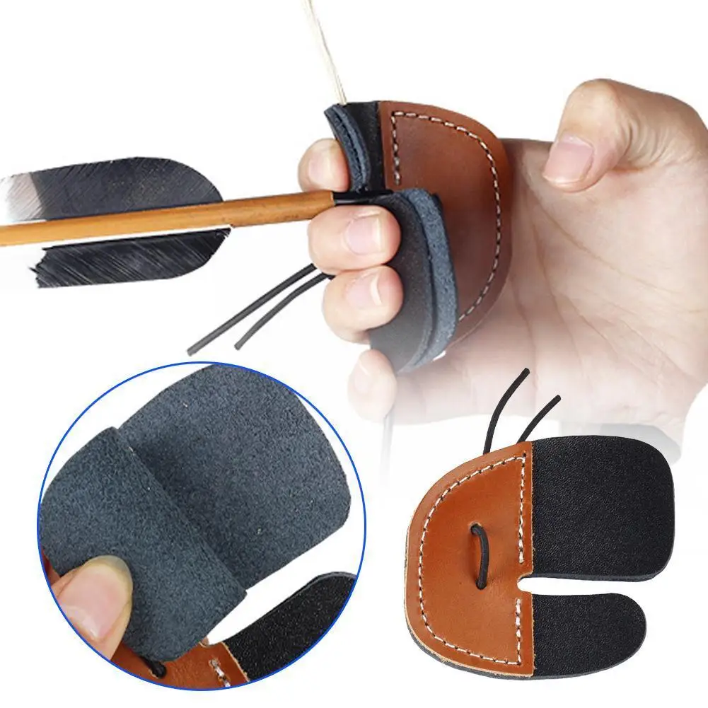 

Finger Recurve Bow Accessories Finger Protect Guard Fine Workmanship Archery Finger Tab Comfortable For Training Y4b5