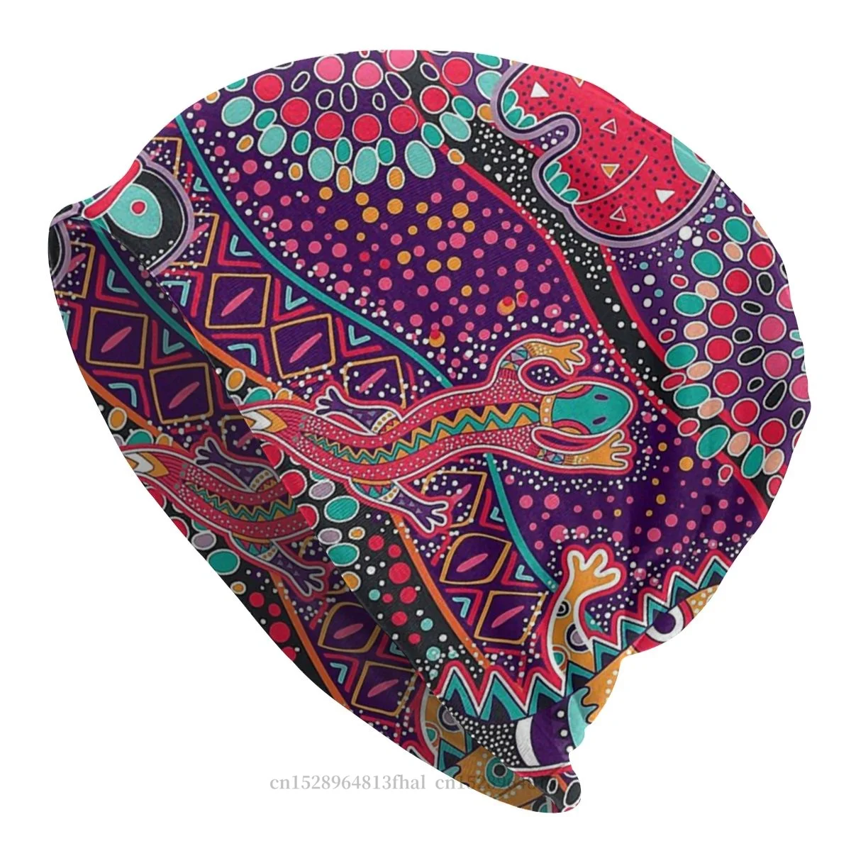 

Dot Pop Colors Bonnet Homme Outdoor Thin Hat Australian Aboriginal Art Skullies Beanies Caps For Men Women Novelty Fabric Hats