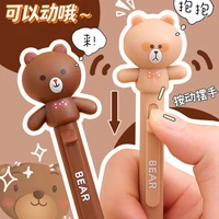 little bear hugs a wood forest with high appearance and presses the neutral pen girls cute super cute fast drying black pen