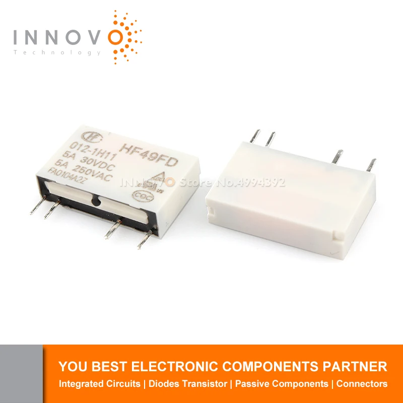 5 шт./лот HF49FD-005-1H11 HF49FD-012-1H11 HF49FD-024-1H11 4-контактное электромагнитное реле новый