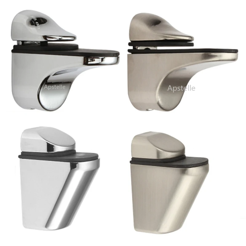 

2PCS Myhomera Adjustable Glass Clamps F Clamp Shelves Holder Corner Bracket Zinc Alloy Glass Clips Large