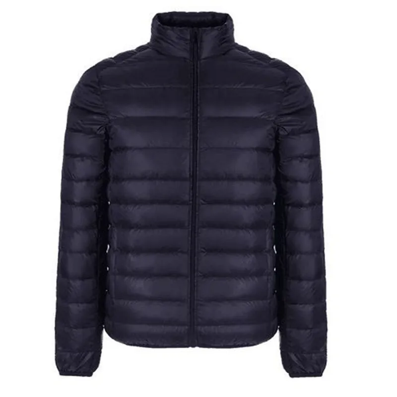 Winter Jacket Men 2017 New Fashion Men's Short Ultra-thin Lightweight Down Coats Stand Collar Simple Design Solid Jackets M415