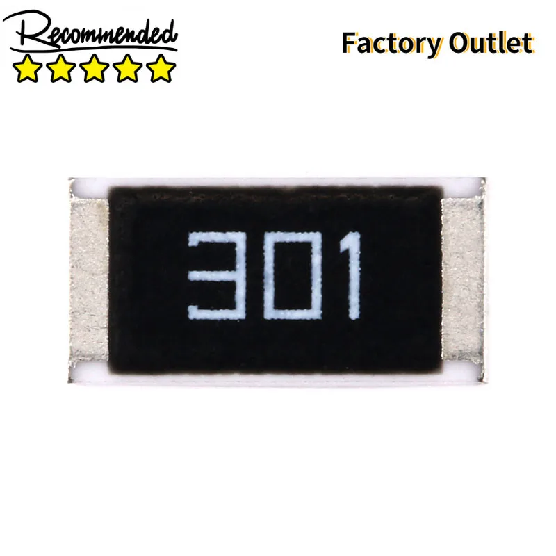 

50 шт. 2512 чиповый резистор 1 Вт 300 Ом 300R SMD сопротивление 301 5% Комплект «сделай сам»