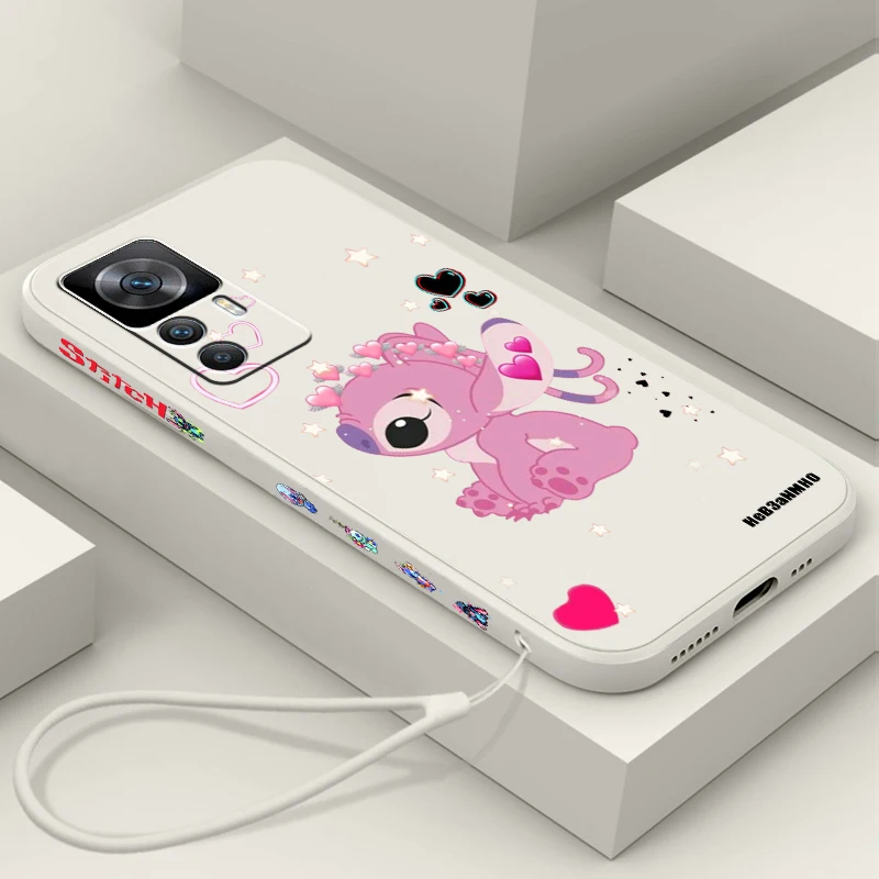 

Disney Art Stitch Cool Love For Redmi K50 K40 K40S Gaming K30 10C 10 10X 9A 9 9T 9C 9AT 8 A1 11 5G Liquid Left Rope Phone Case