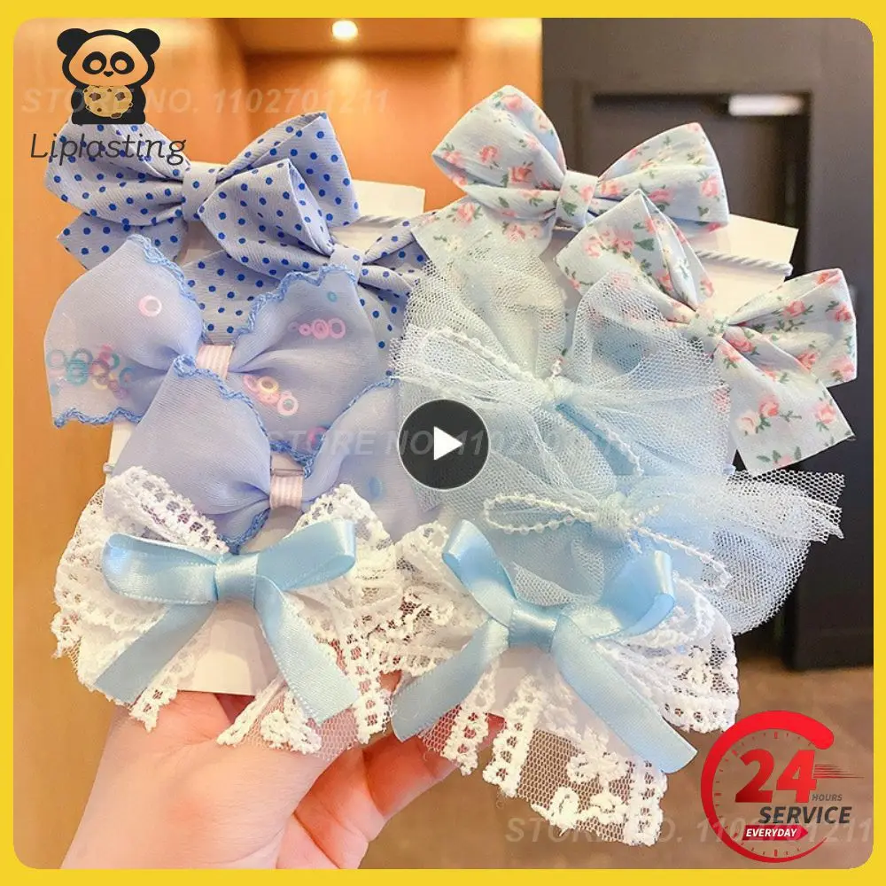 

1~10PCS Big Bow Flower Elastic Hairbands Children Girls Sweet Hair Ties Fashion Headbands Hair Accessories Rubber Band For Kid