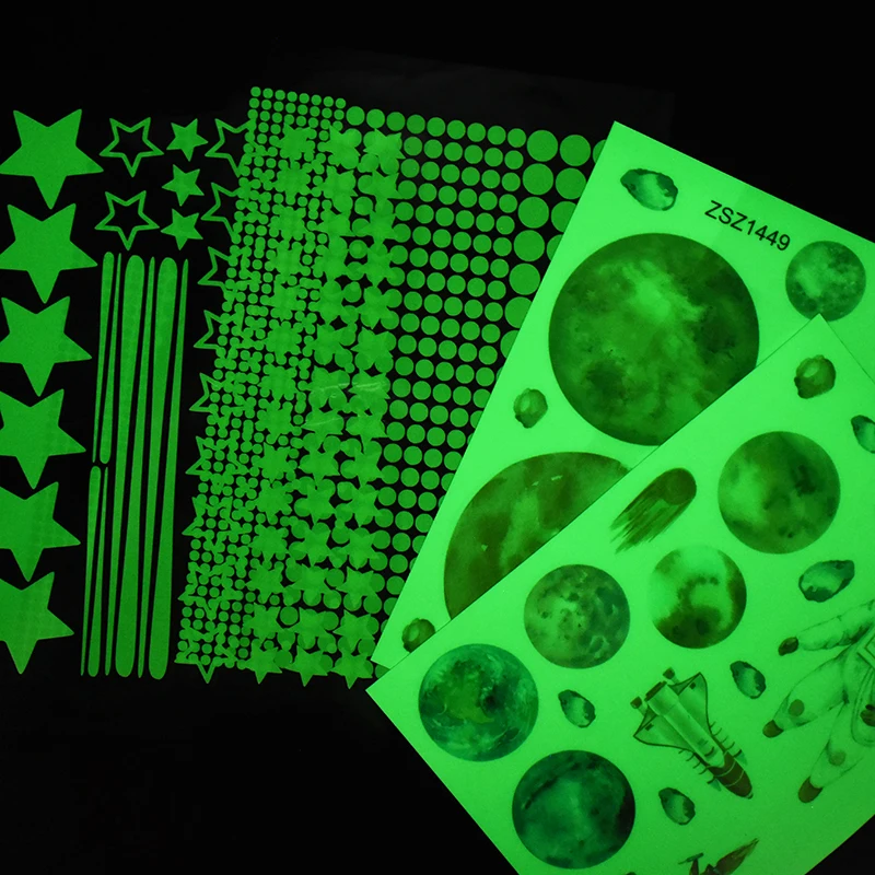 849 шт./набор Светящиеся Настенные наклейки в горошек