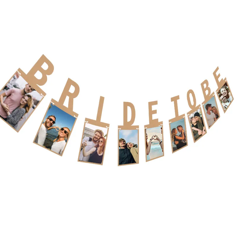 

Bride To Be Photo Banner Props Rustic Wedding Bridal Shower Paper Garland Decoration Bachelorette Party Supplies Hen Night Gift