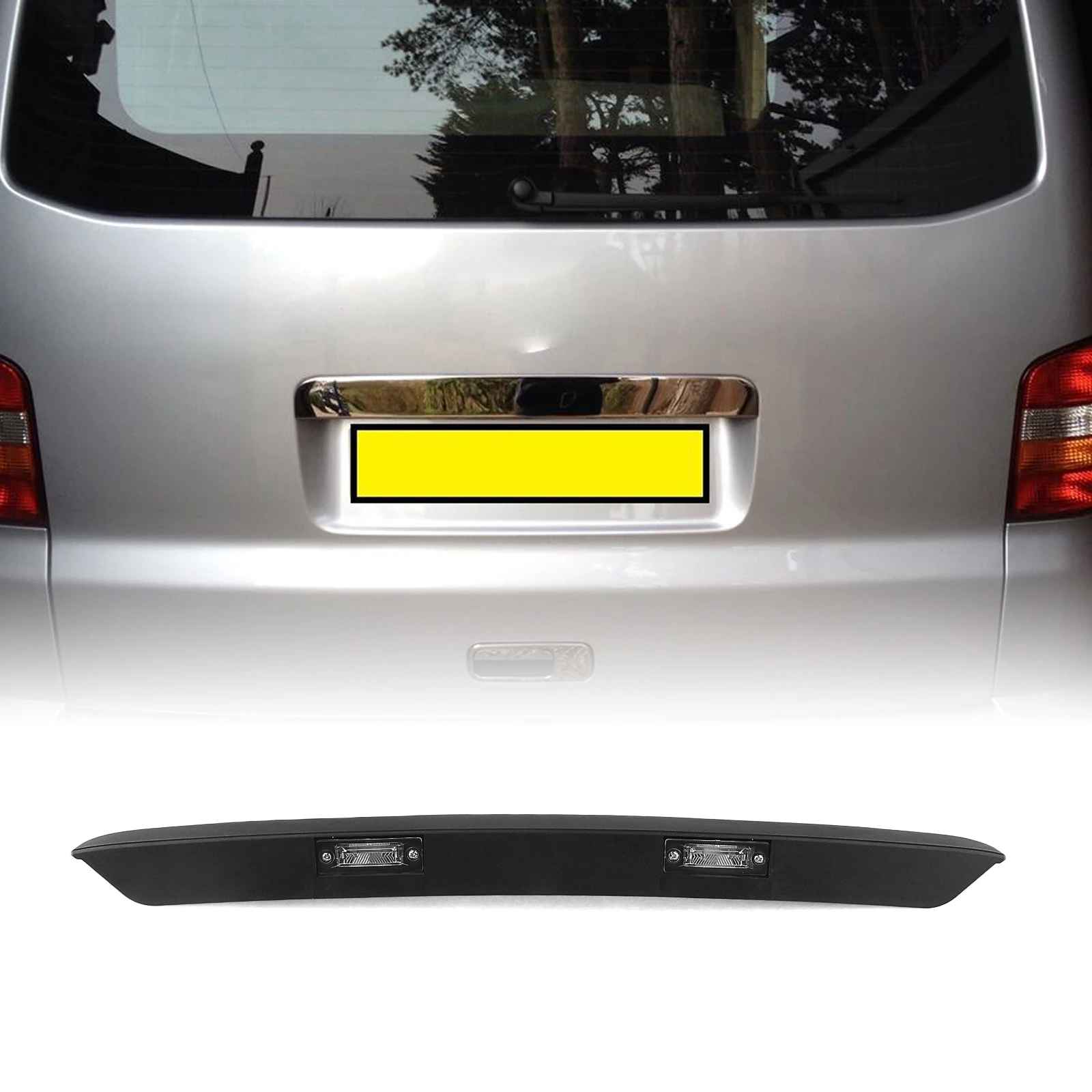 

Для Volkswagen VW Transporter T5 2003-2015 задняя дверь задние ворота задняя крышка багажника номерной знак двери крышка лампы накладка с подсветкой