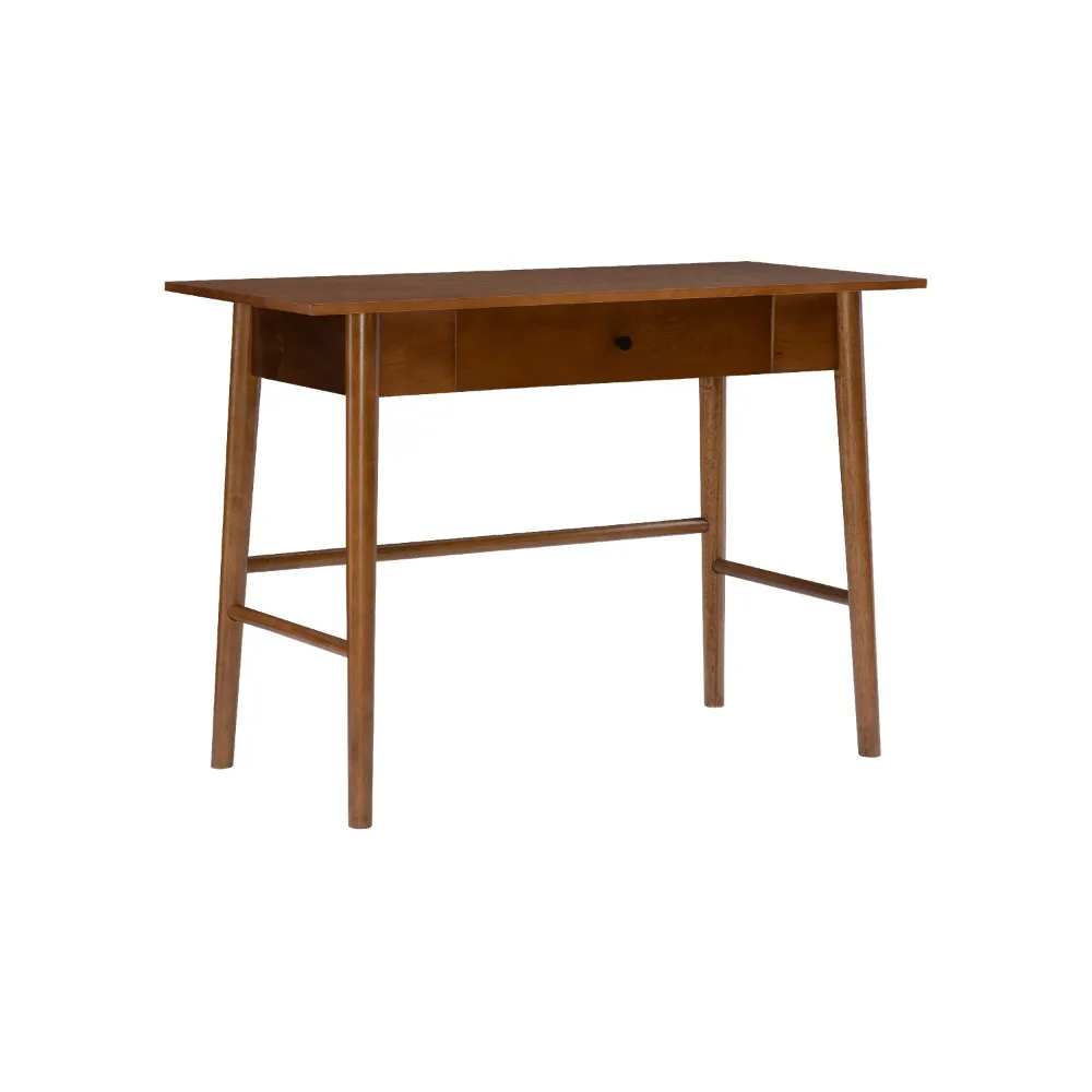 

Linon Ashville Single Drawer Mid-Century Writing Desk, 42" W x 19" D, Walnut Finish