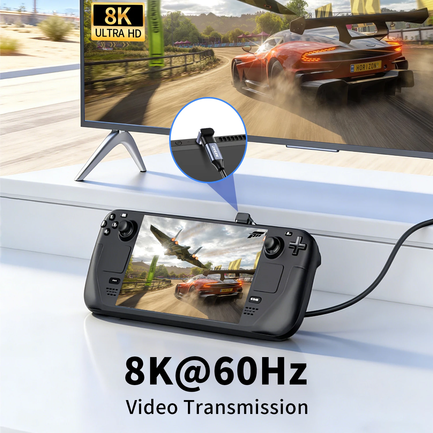 Unnlink 90 °   USB4-адаптер для Steam Deck и Switch, 240 Вт PD, 40 Гбитс, 8K@60 Гц, угловой удлинитель USB-C, совместимый с Thunderbolt (art.: 3920dad7667ff) - 3920dad7667ff