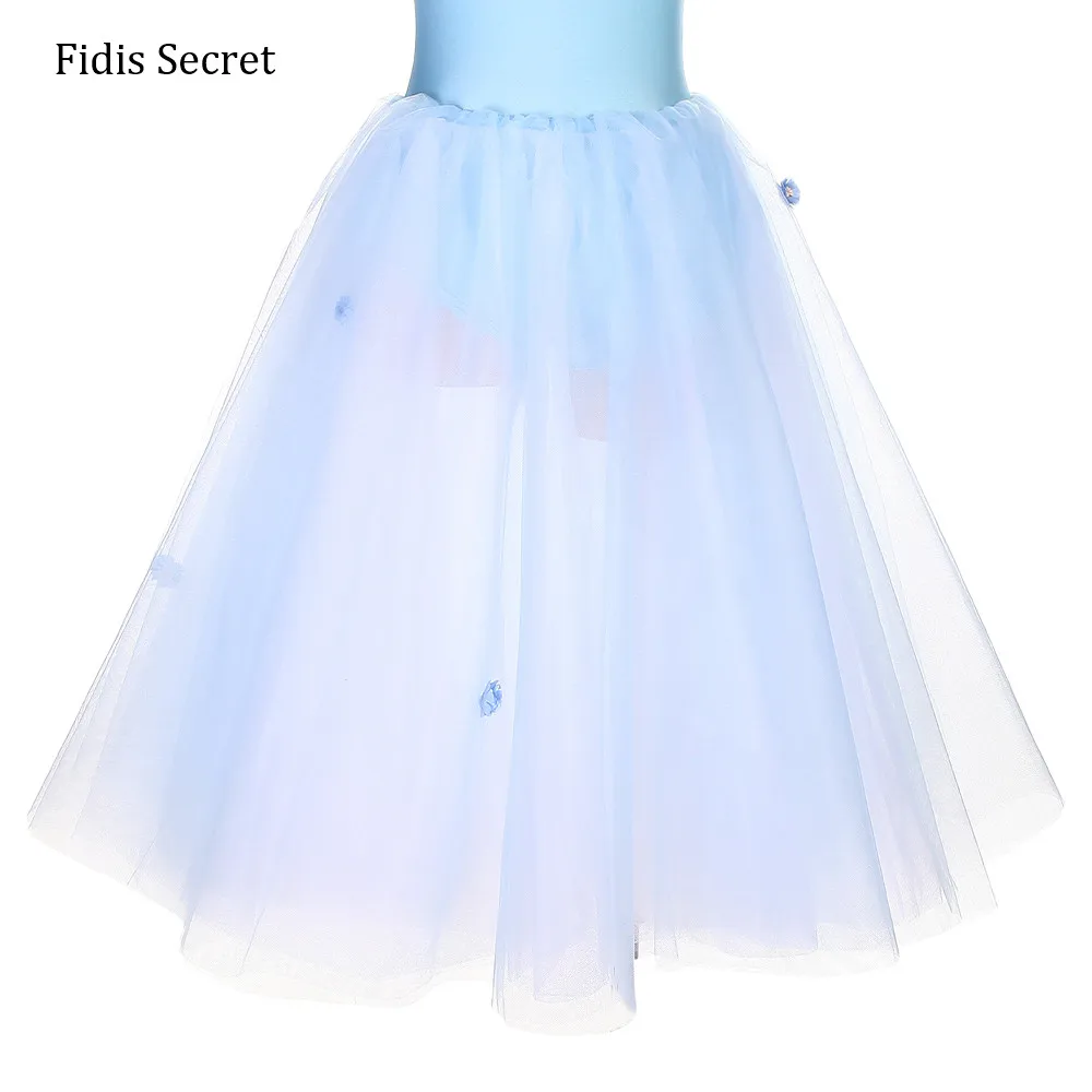 Женское небесно-голубое танцевальное платье сценическая одежда балетное