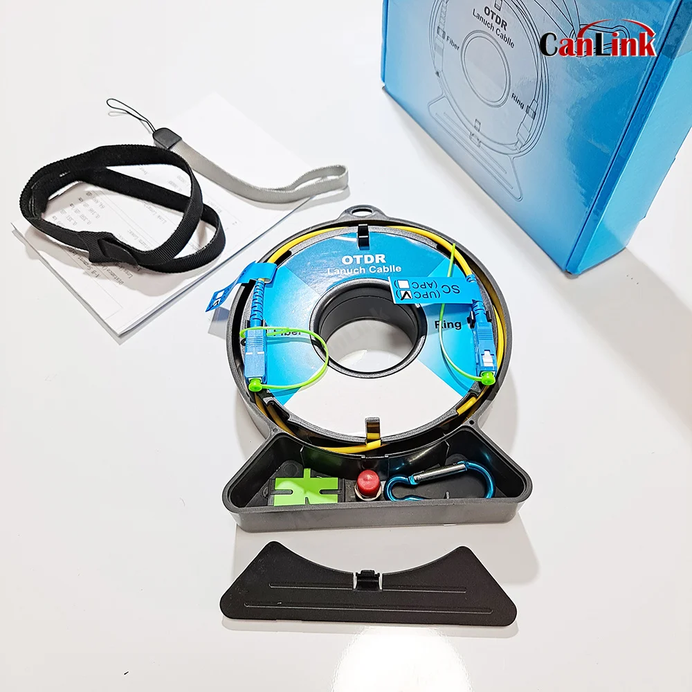 LC SC OTDR Dead Zone Eliminator Fiber Rings Reel Fibre Coil 500M Fiber Optic OTDR Launch Cable Box 1310 1550nm Single Mode