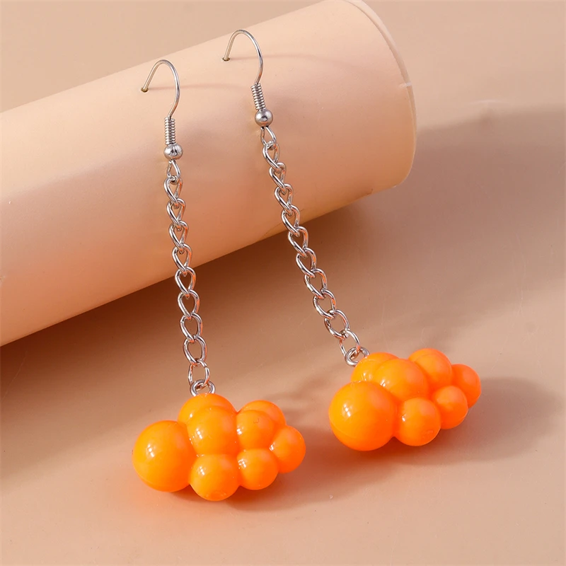 Модные Красочные полимерные серьги-подвески с облаками для женщин и девушек