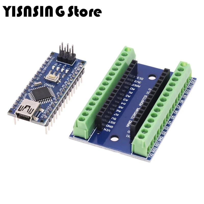Плата расширения для контроллера NANO IO Shield V3.0 3 0 простой удлинитель Arduino UNO AVR ATMEGA328P