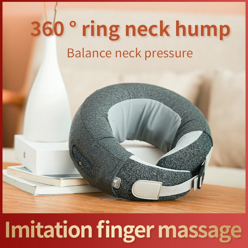 

O-Shaped Pillow Intelligent Electric Massage Finger Press Shoulder Neck Massage Pillow Multifunctional Neck Massage Relaxation