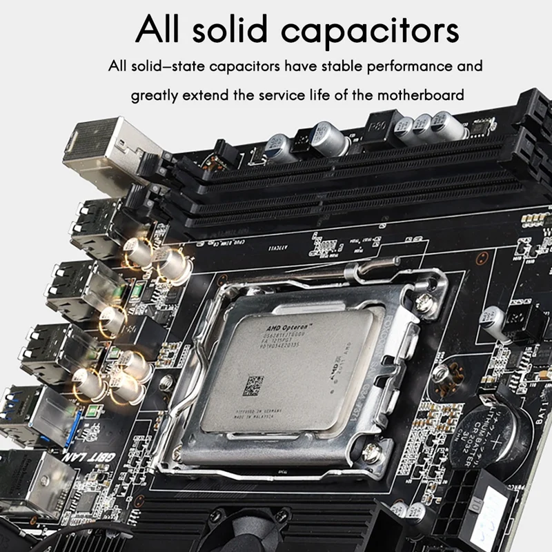 Материнская плата X89 для AMD Opteron 6100/6200/6300 CPU 2XDDR3 ECC/REG DIMM RAM PCIE 1X 16X SATA2 USB 3 0 материнская