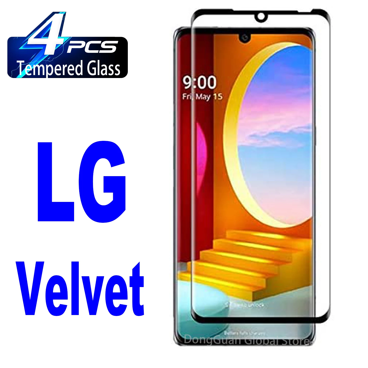 

2/4PCS 3D Full Cover Curved Tempered Glass For LG Velvet / LG G9 LM-G900N LM-G900EM LG Wing 5G Screen Protector Protective Film