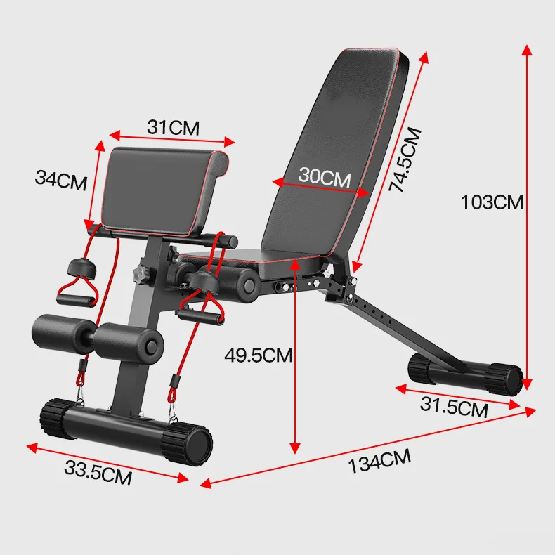Домашний Тренажерный Зал Регулируемая весовая скамейка Складная тренировочная