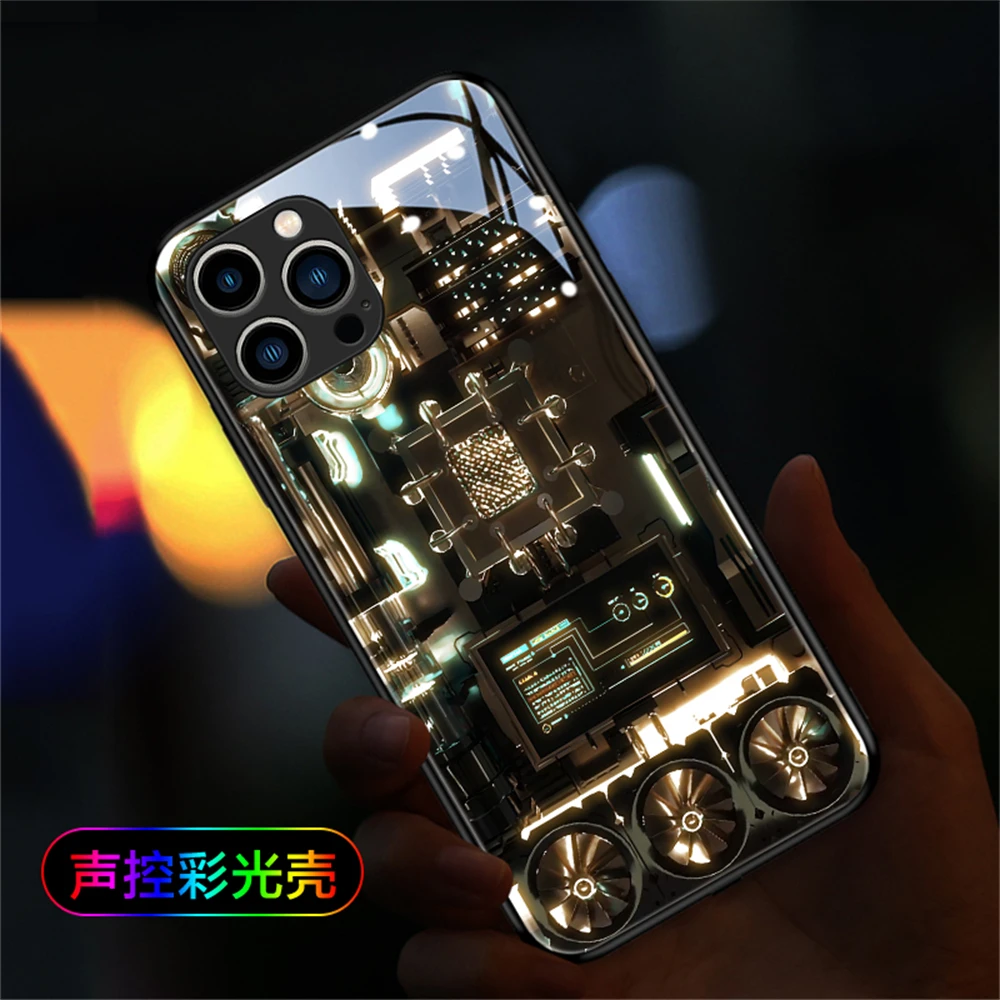 Фото Роскошный чехол для телефона со светодиодной подсветкой и вспышкой для Samsung S25 S24 S23 S22 S21 S20 FE Note 10 Plus 20 Ultra A54 №3