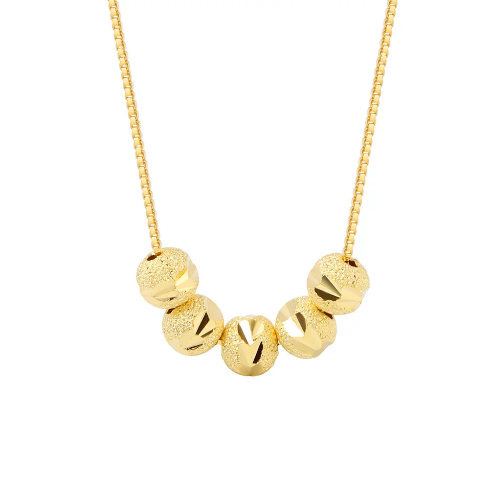 

Simple Women's Bean Beads Chain necklace Classic Gold Silver Color Short Choker Necklaces for Women Fashion Jewelry on the neck