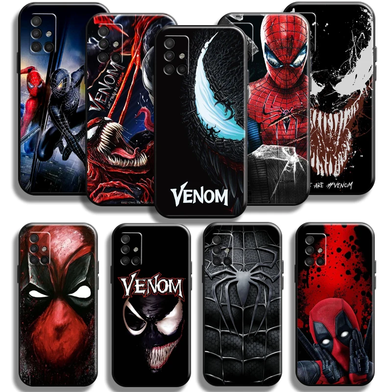 

Marvel Venom Spiderman Deadpool For Samsung Galaxy A51 A51 5G Phone Case Cases Funda Shockproof Carcasa Liquid Silicon Coque