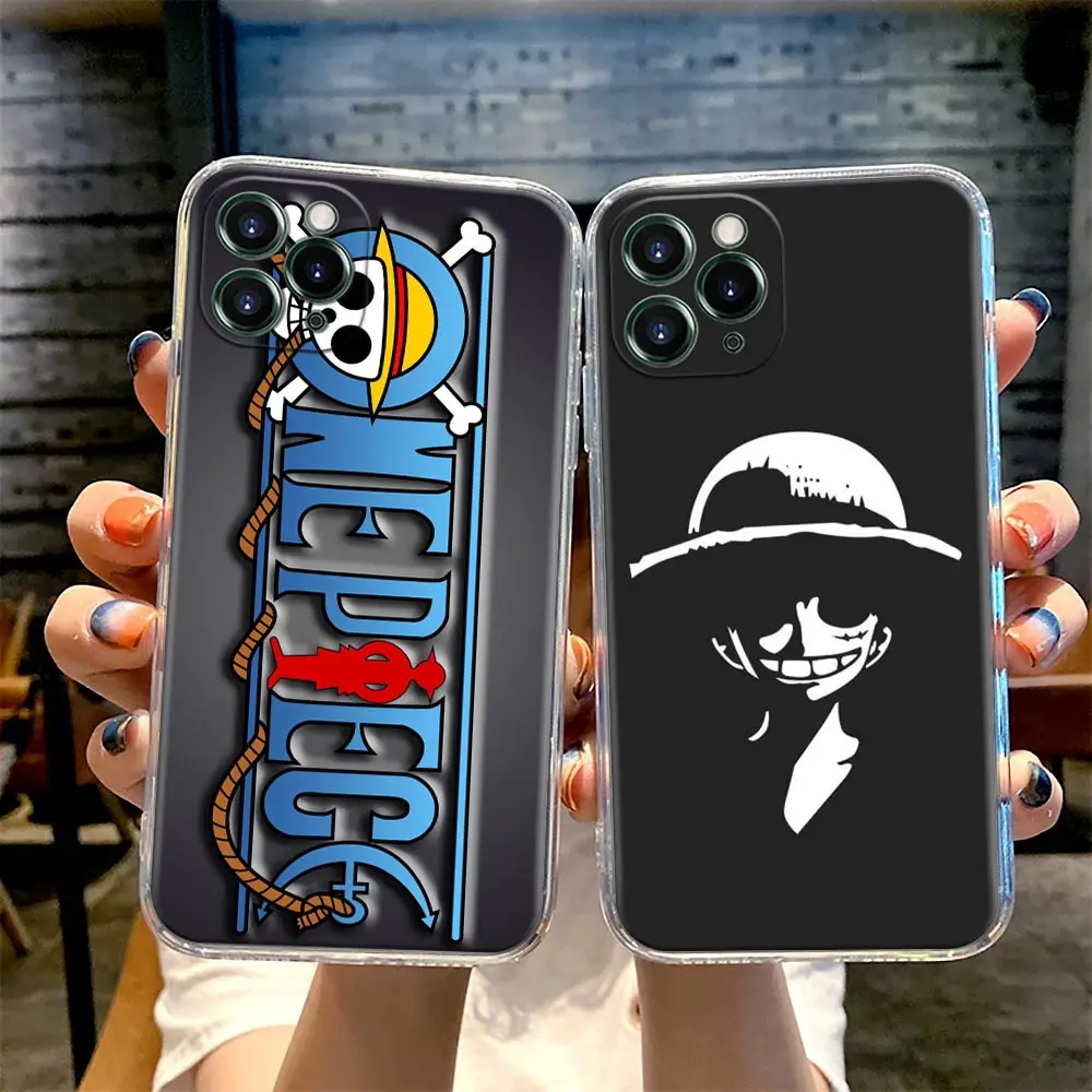 

One Piece Luffy Manga Phone Case For iPhone 11 12 13 Pro Max XR XS X 8 7 SE 2020 Plus Cute Clear Soft TPU Cover Straw Hat Anime