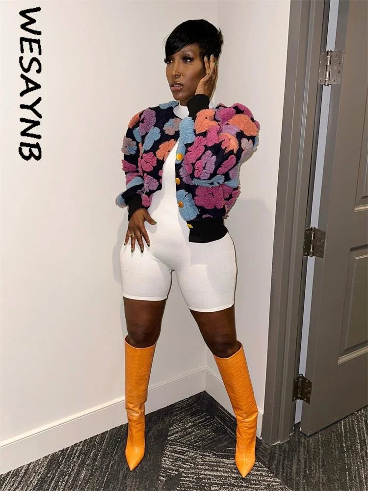 

High quality Fall Outfits Fashion Buttons Jackets For Women 2022 Crop Top Jackets Coats Varsity Patchwork Long Sleeve Jackets