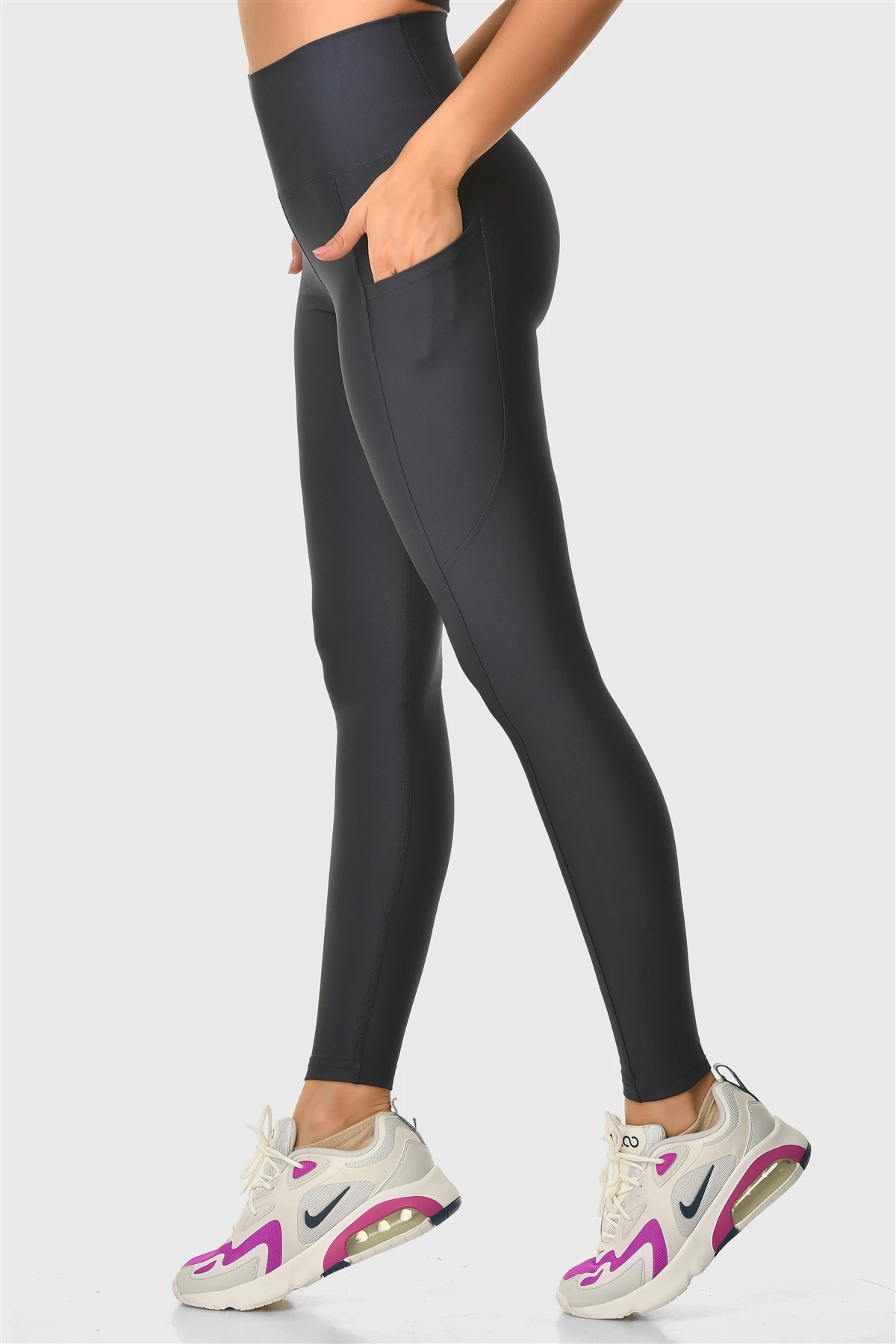 Superstacy High Waist Pockets Dark Blue Sports Leggings