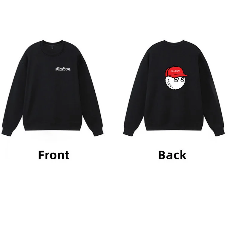 Men Women Malbon Golf Top Round Neck Fisherman Hat Pullover Casual Versatile Long Sleeved Couple T-shirt Fashion Golf Clothing