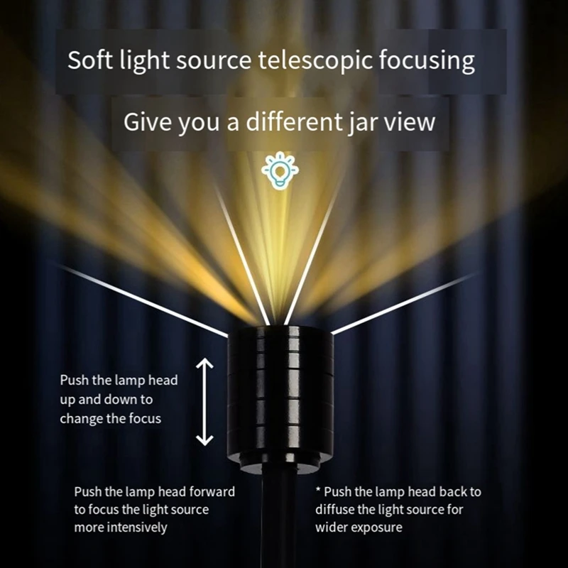 Вращающийся небольшой зажим для аквариума USB-светильник открытый стеклянный