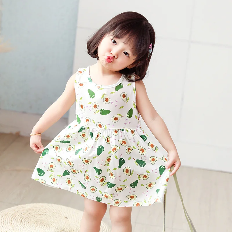 

2022 New Baby Girls Dress Clothes Kids Sleeveless Princess Dress Pageant Gown Wedding Birthday Party Sundress Casual Dress 1-4Y