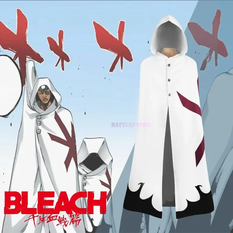 

Bleach Yhwach Stern Ritter Uniforms Cape Cosplay Costume Anime Thousand-Year Blood War Cloak Quincy Superstar Gown Unisex Robe