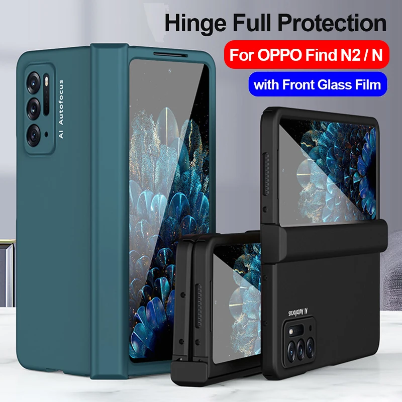 

For OPPO Find N N2 Case Hinge Full Protection Ultra Thin with Front Screen Glass Film Hard Cover For OPPO Find N2 N 5G Capa