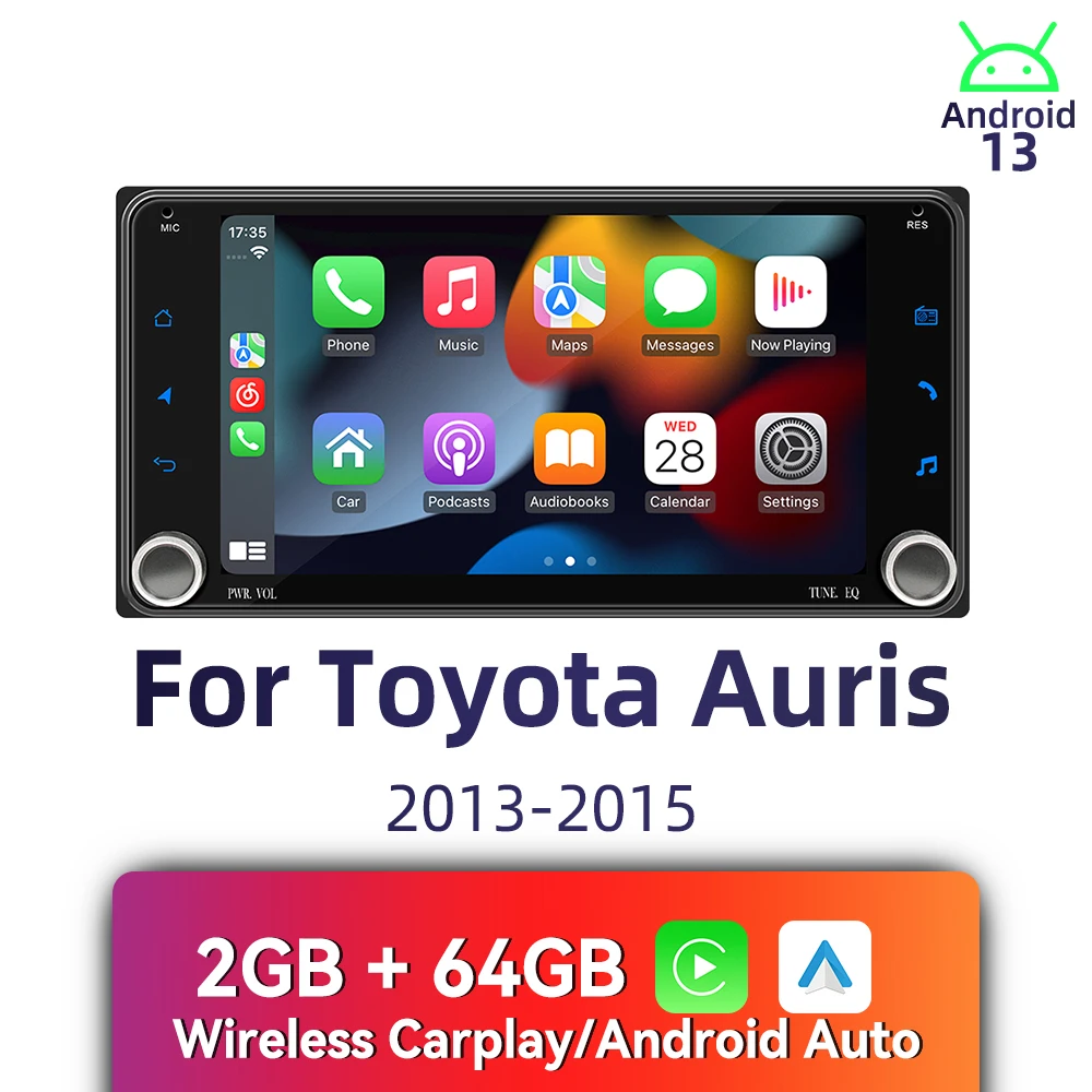 7-дюймовый экран беспроводное авторадио Carplay 2 Din Android радио автомобильное