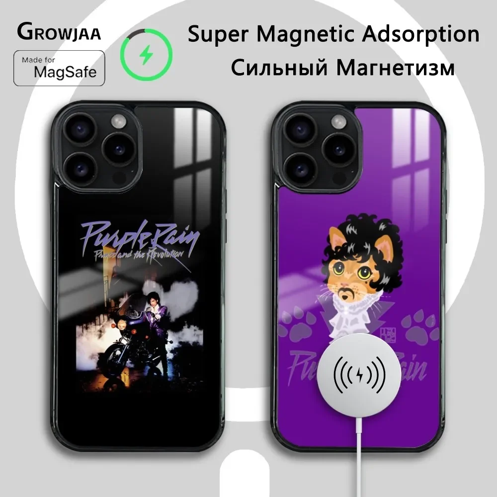 Prince R-Rogers Nelson Phone Case For iPhone 16 15 14 13 12 11 Pro Max Plus Mini Magsafe Mirror Wireless Magnetic Cover