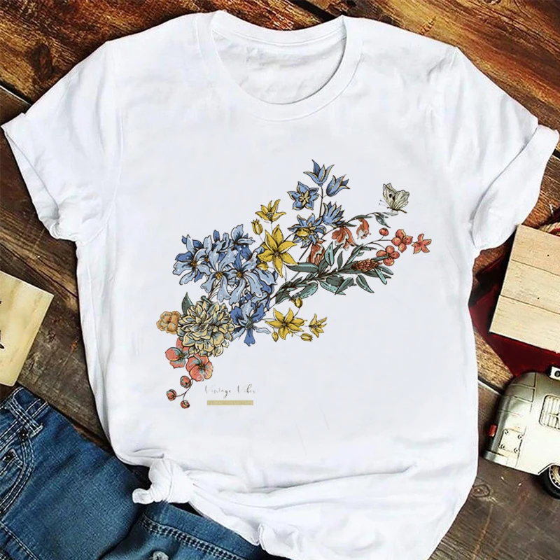 

New T-shirt Women's Cute Cartoon Print Pattern Short Sleeve 90's Cute Women's Print T-shirt Summer Fashion Casual T-shirt.