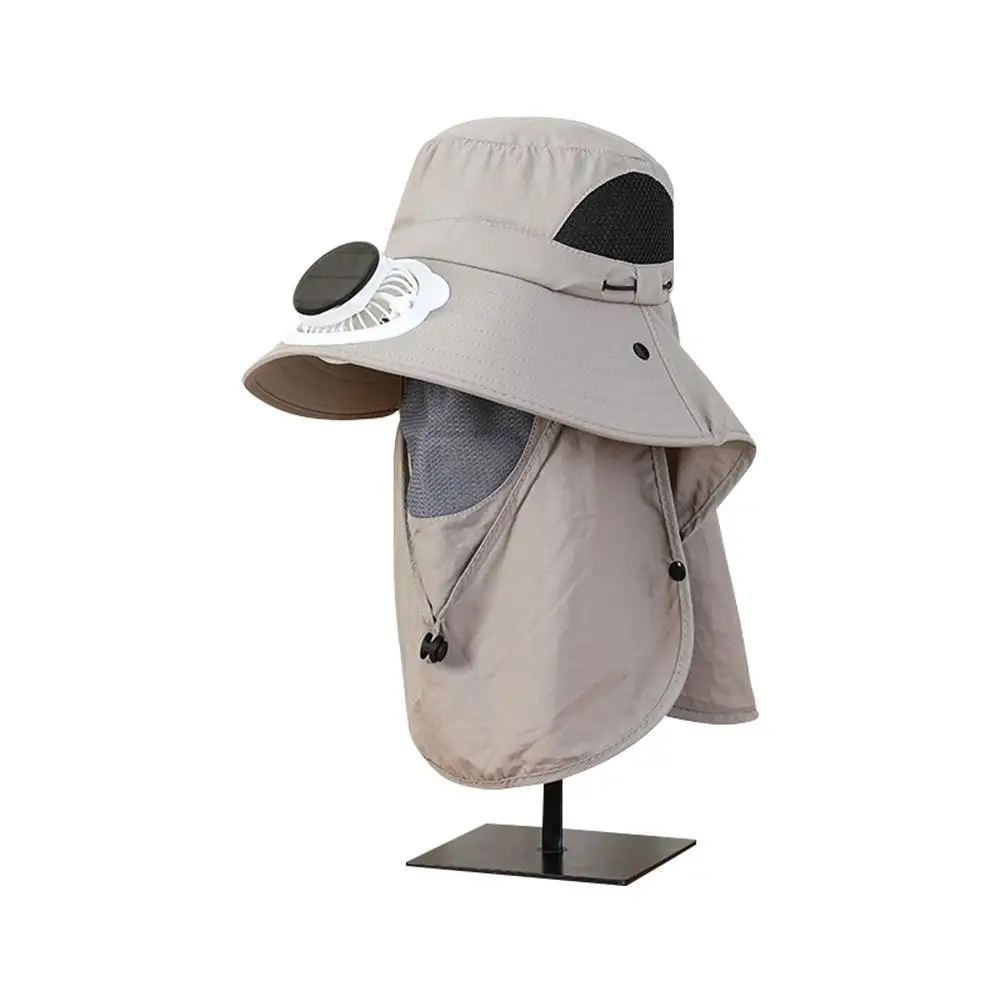 Шляпа с вентилятором и солнечной зарядкой Солнцезащитный котелок для работы