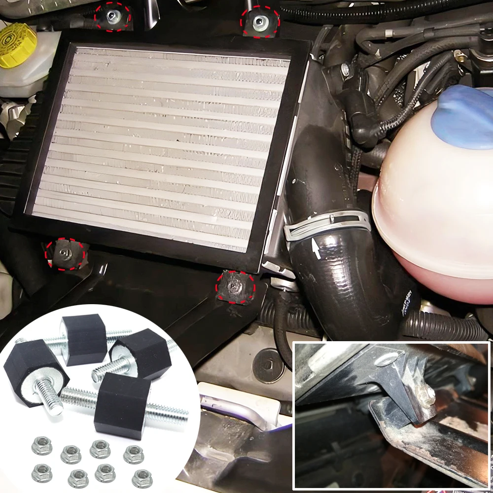 

4 комплекта для VW Transporter T4 Caravelle CAMPER VAN 2,5TDI, крепления и втулки интеркулера, гайки 1997 1999 2000 2001 2002 2003 191201256