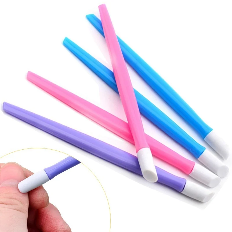

3Pcs Nail Cuticle Pusher Rubber Plastic Pressure Pen For Stickers Glitters Pedicure Manicure Nail Art Tool Accessories