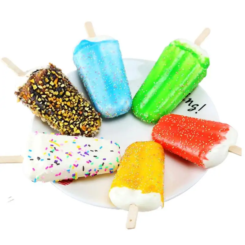 

6pcs Simulation Ice Cream Refrigerator Magnets Home Decoration 3D Food Fridge Magnet Outdoor Pose Decorative Toys