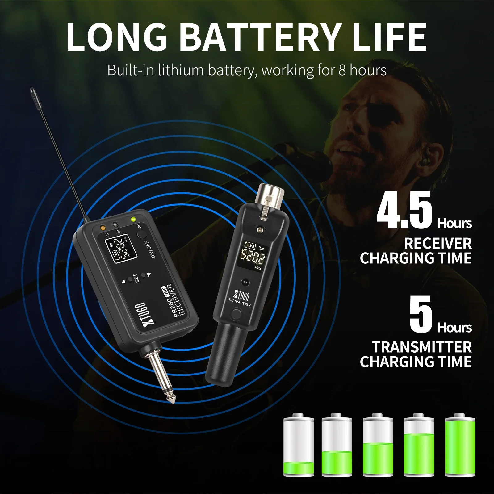 XTUGA Mini UHF профессиональный микрофон беспроводной преобразователь XLR