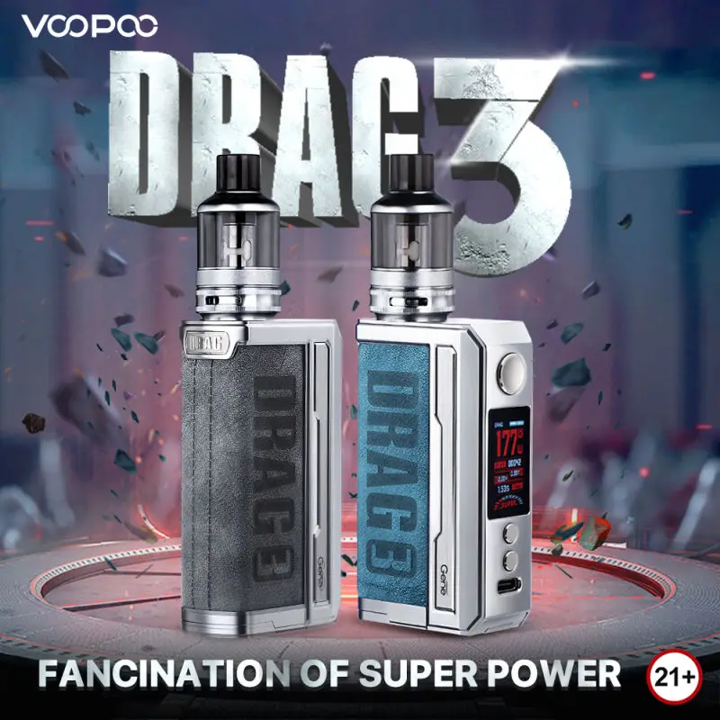 

VOOPOO Drag 3 177W Box Mod Kit 5.5ml TPP Pod Tank DM1 DM2 Coil