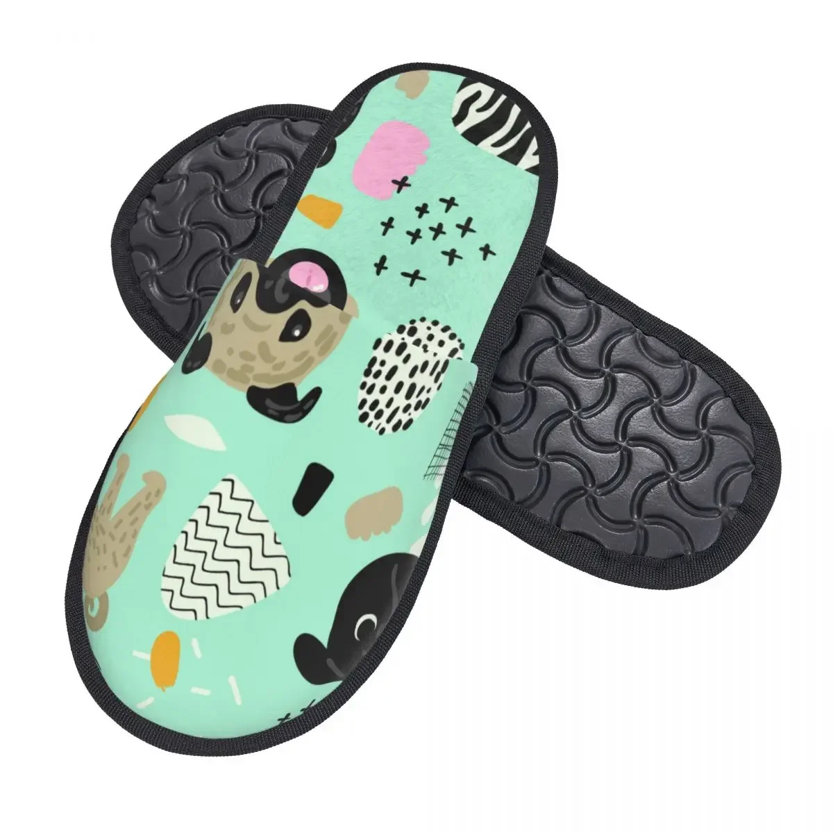 Меховые тапочки для женщин и мужчин модные пушистые зимние теплые домашняя обувь