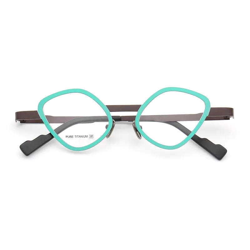 

Retro Polygon Italy Design Style Optical Eyeglass Frames For Men Women Utralight Titanium Reading Glasses Unique Myopia Eyewear