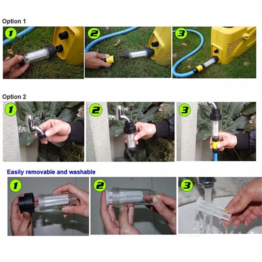 

G3/4 Hose Pipe Water Inlet Pump Filter For KARCHER K2 K3 K4 K5 Pressure Washer Pipe Connector Filter Garden Irrigation Parts