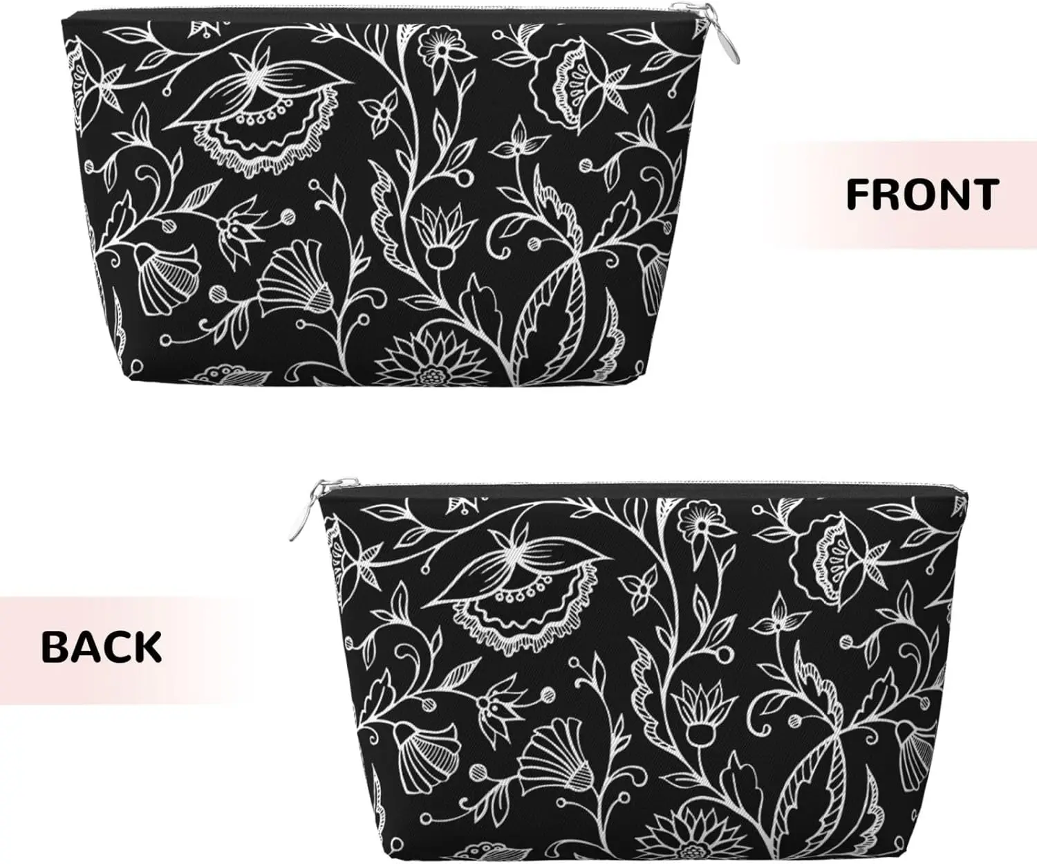 Abstract Florals Makeup Bag Women Travel Size Toiletries Leather Waterproof Toiletry Essentials for Shampoo Conditio